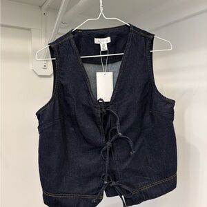 Dark Blue Denim Vest